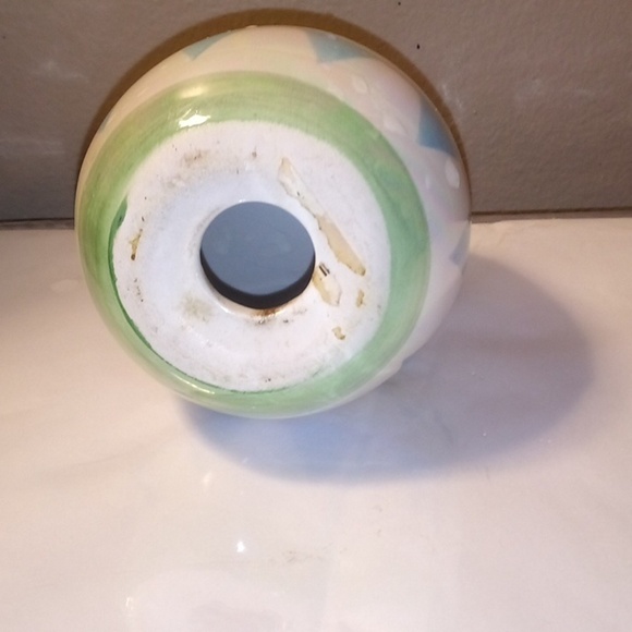 Handmade Yellow Egg With Purple Flowers - Picture 4 of 4